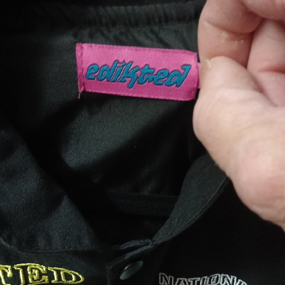 Edikted Black and White National Guard Bomber Jacket - Picture 2 of 10